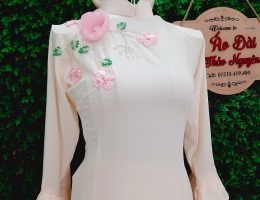 Áo dài bưng quả màu da tay bèo