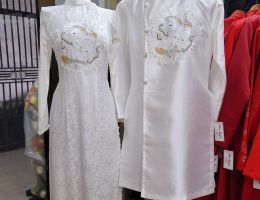 Áo dài cặp thêu size M
