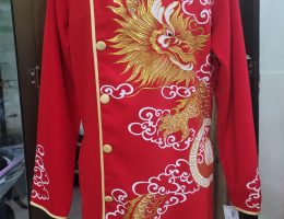 Áo dài chú rể size vẽ rồng size L